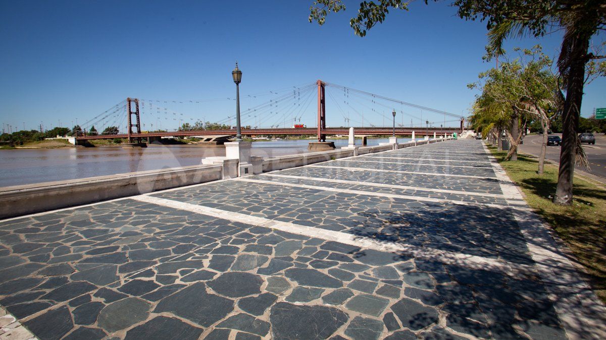 La ciudad de Santa Fe vacía por la cuarentena.