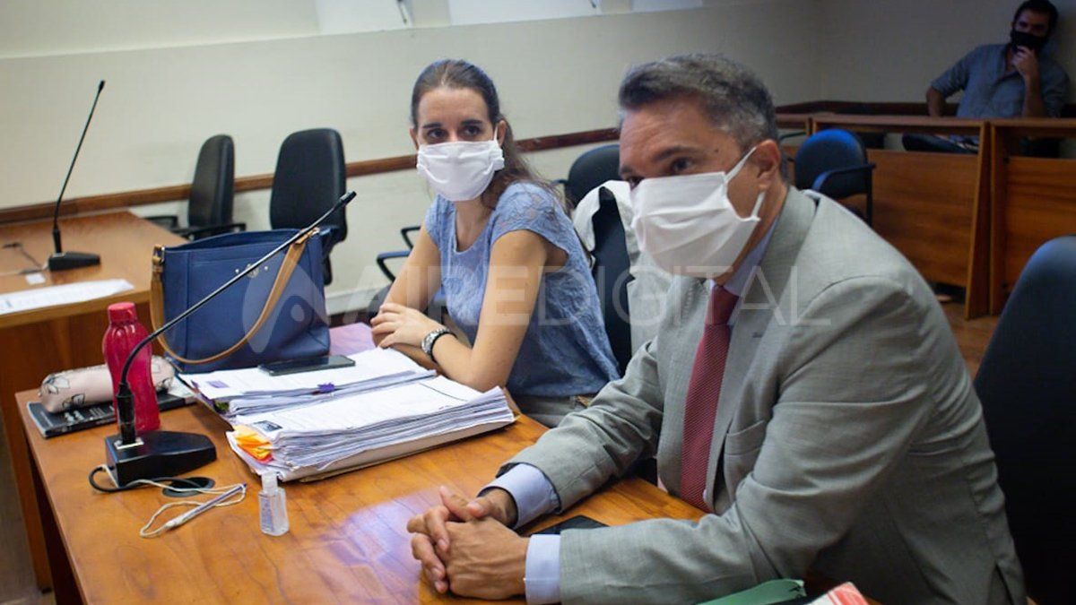 Ferraro y el querellante Mohamad durante la audiencia.