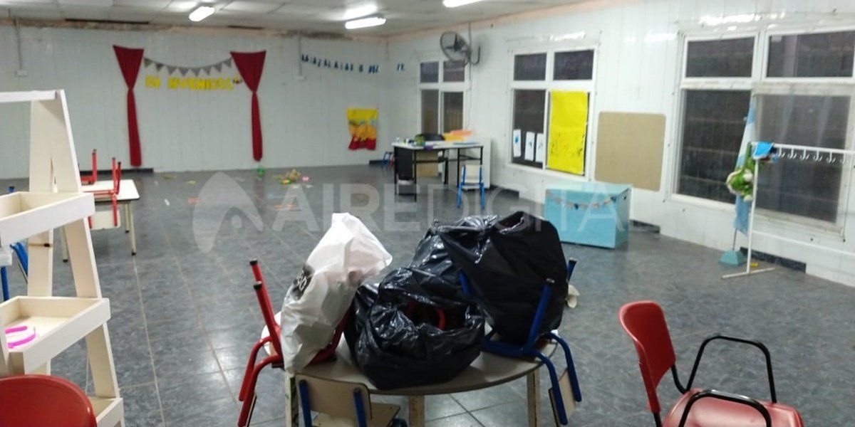 No quedó nada. Se llevaron todos los elementos de cocina y los insumos que se utilizaban para dar clases.