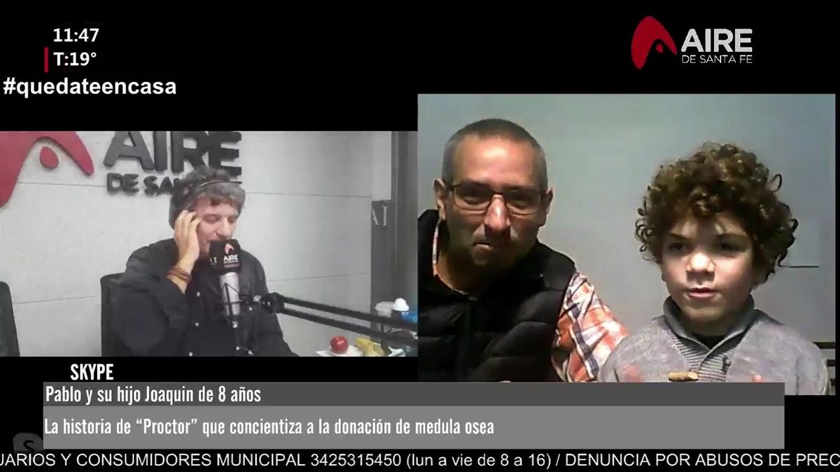El pequeño Joaquín conversó junto a sus padres con Luis Mino en Ahora Vengo.