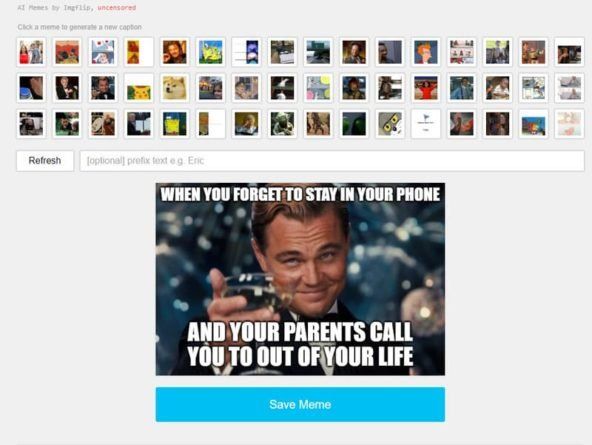 Así se ve la pagina, This Meme Does Not Exist: el creador de memes.