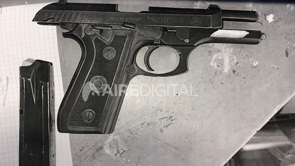 La pistola 9 mm. con numeración limada secuestrada a