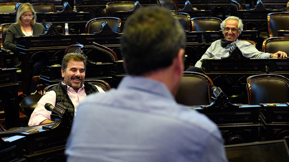 Un grupo de legisladores encabezado por Sergio Massa realizó pruebas para la sesión virtual.