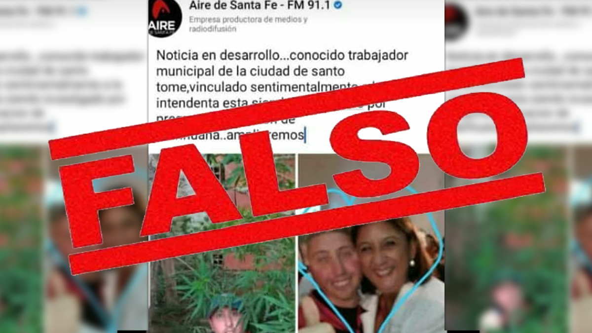 En la imagen observamos una supuesta publicación relacionada a nuestro medio.