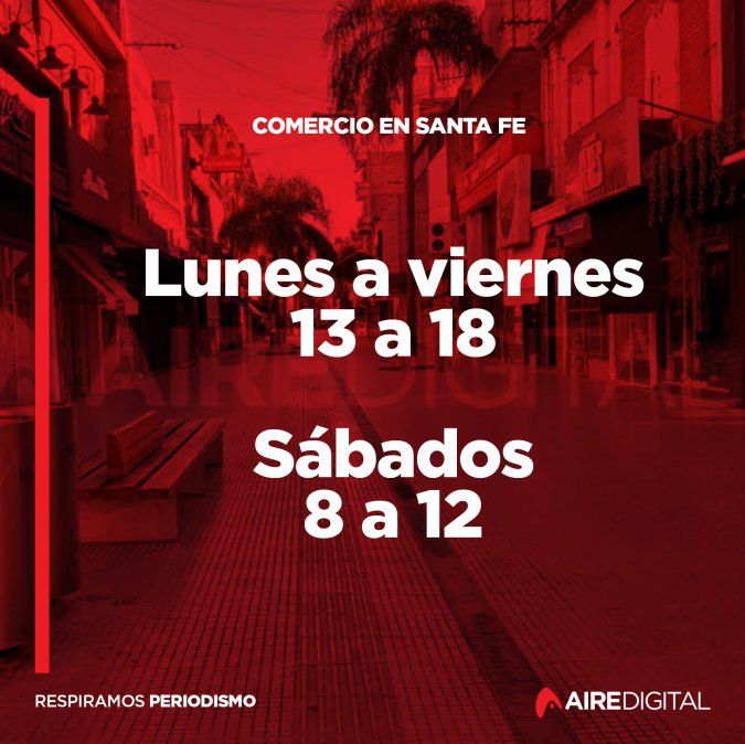 Emilio Jatón confirmó el horario en el cual atenderán los comercios en la capital santafesina.