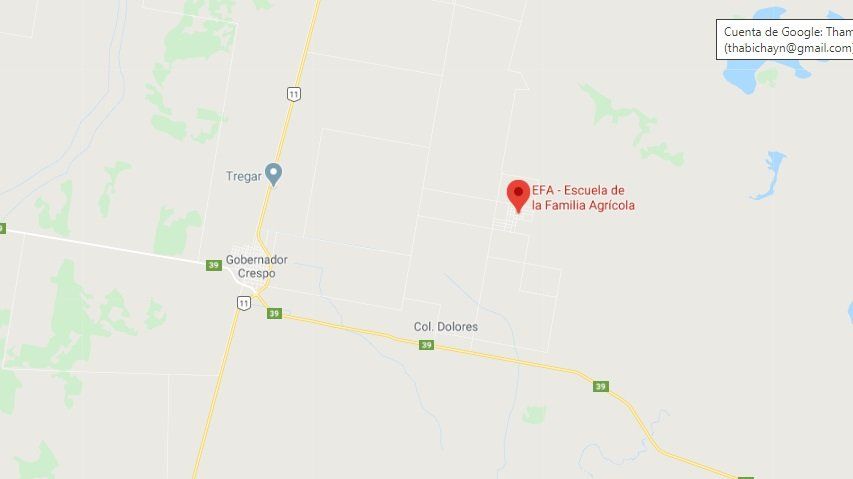 La EFA está ubicada en la localidad de San Martín Norte.