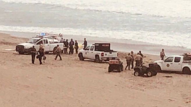 La playa de Santa Cruz, tras el incidente