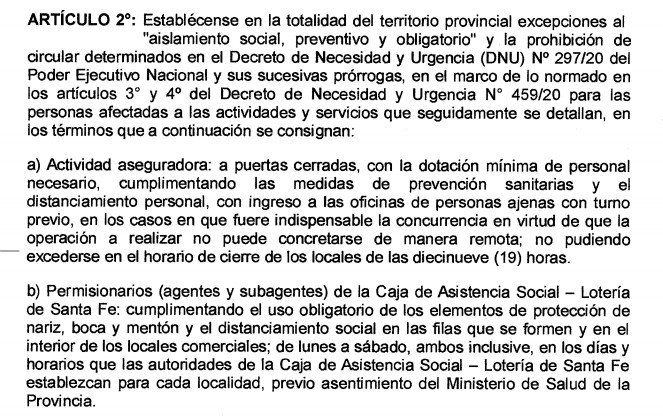 Captura de pantalla del decreto N° 0414.