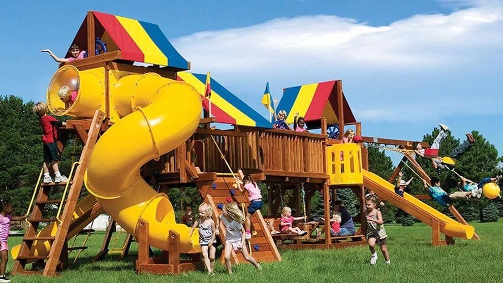 Así era el imponente juego que Romero instaló en su casa para las nenas.