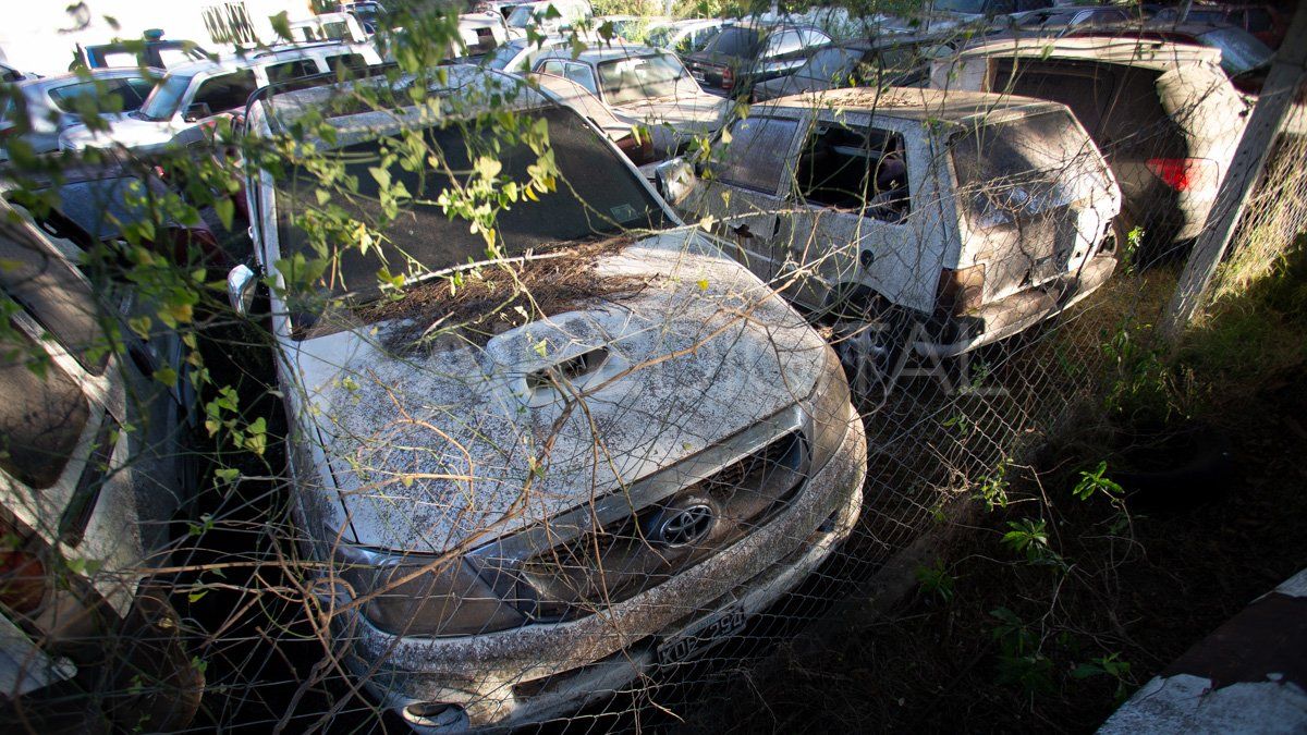 La Hilux de los Almirón, a cinco años de haber sido secuestrada.