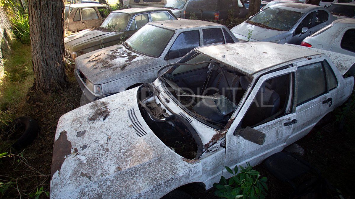 Antiguos o nuevos. La postal que se ve en el predio donde fueron depositados.
