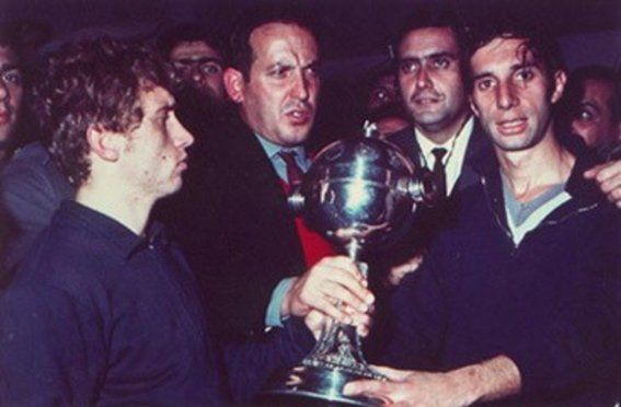 Zubeldía, Bilardo y Malbernat, con la <a href=