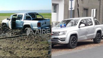 La camioneta que se había quedado empantanada fue trasladada por efectivos de la ex PDI.