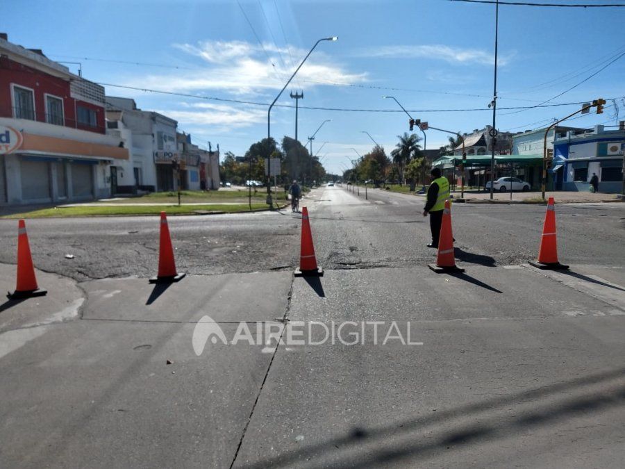 El Municipio realizó un corte en General Paz y Salvador del Carril para peatonalizar este tramo de la avenida.