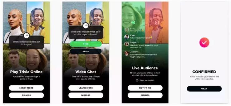 Así sería el modelo de trivia en Tinder