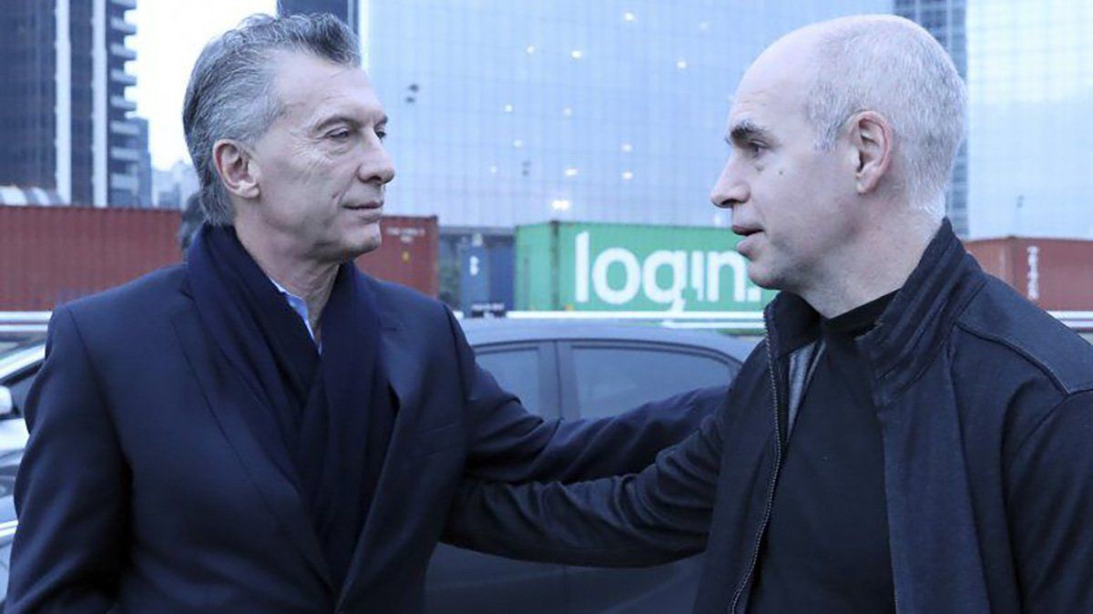 El expresidente Mauricio Macri y el actual jefe de Gobierno porteño, Horacio Rodríguez Larreta.