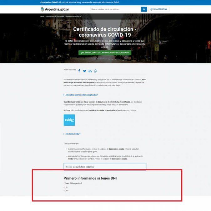 En el primer paso debemos clickear en Sí