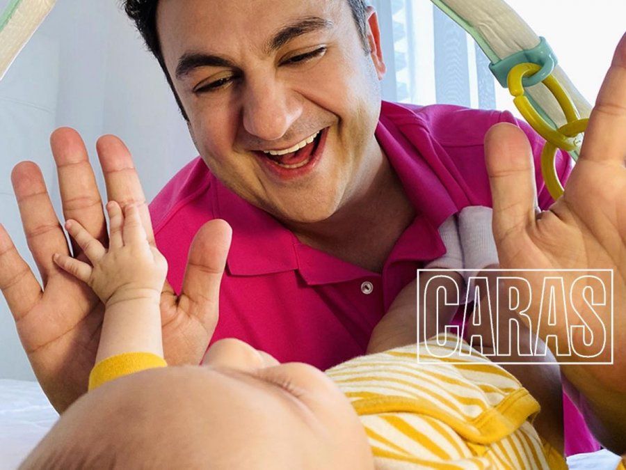 Diego Topa junto a su beba, Mitai.