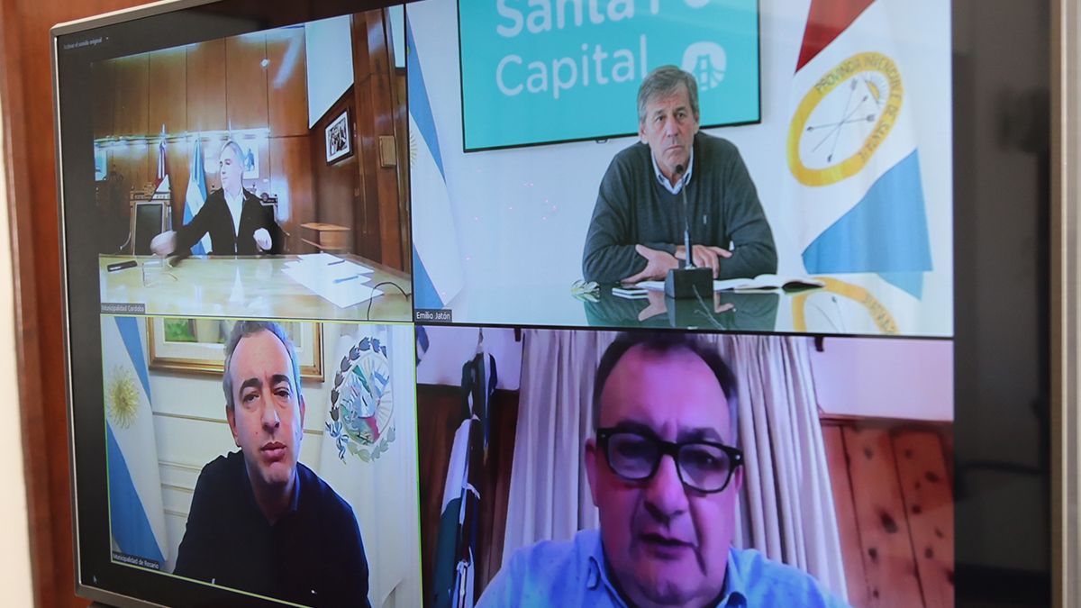 Los mandatarios de Santa Fe, Emilio Jatón; de Rosario, Pablo Javkin; de Córdoba, Martín Llaryora y el de Bariloche, Gustavo Gennuso, acordaron enviar un petitorio a los legisladores nacionales.