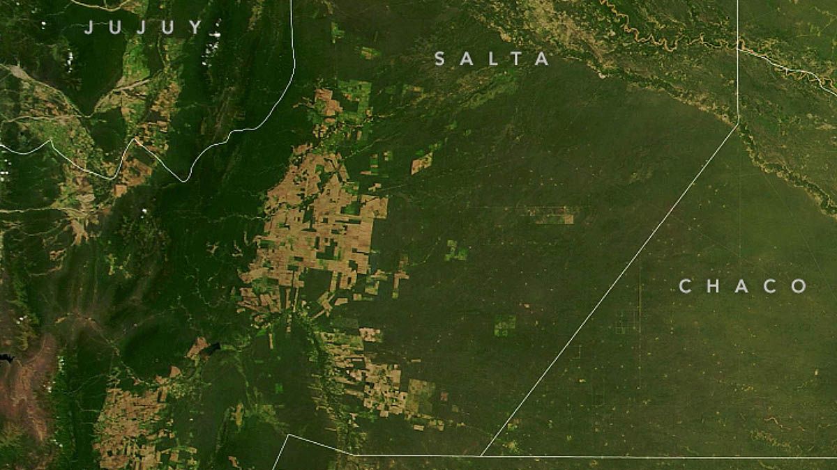 Vista anotada de El Gran Chaco el 18 de diciembre de 2000.