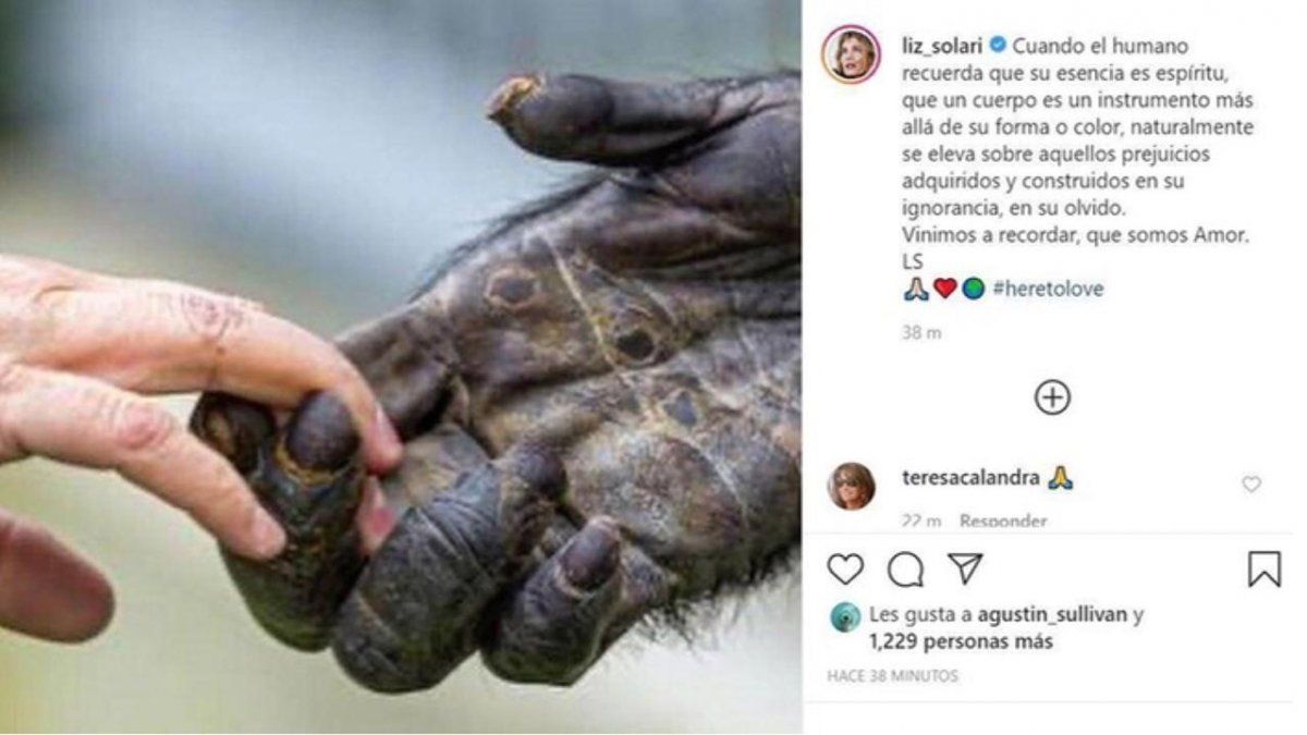 Esta foto posteo Liz Solari en su cuenta oficial de Instagram