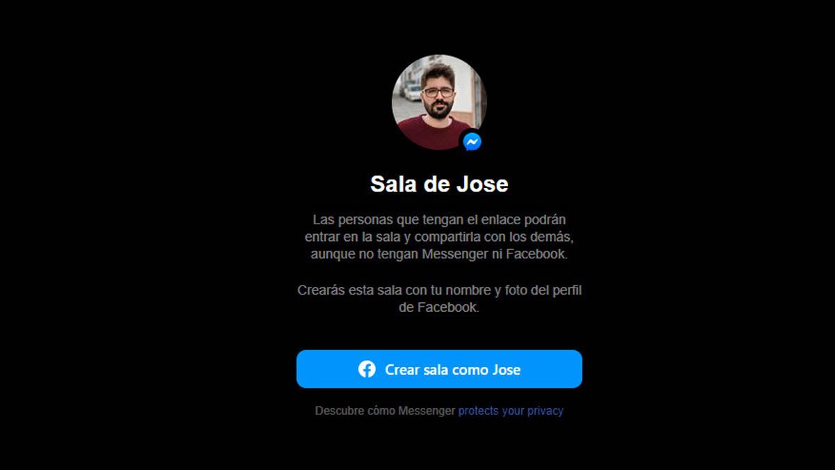 Sesión de Messenger Rooms