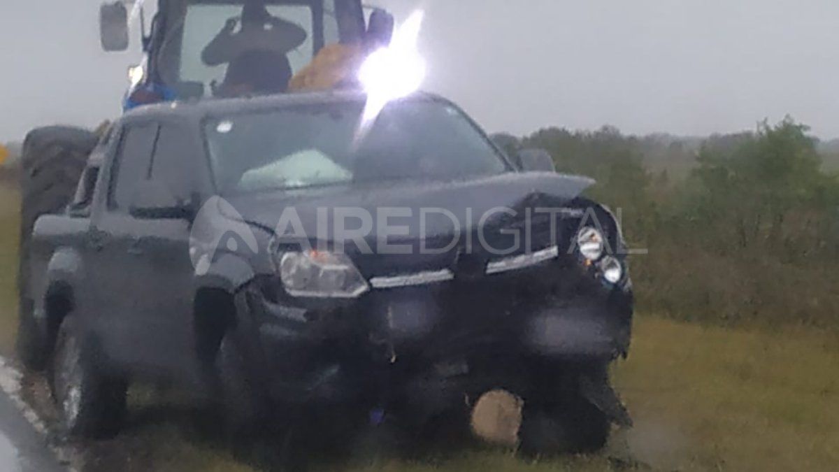 El senador viajaba en una camioneta Volkswagen Amarok. Gentileza: Radio Uno.