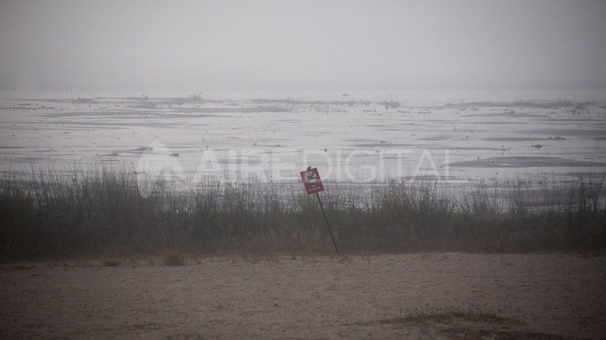 La niebla fue protagonista en el amanecer en la laguna Setúbal.