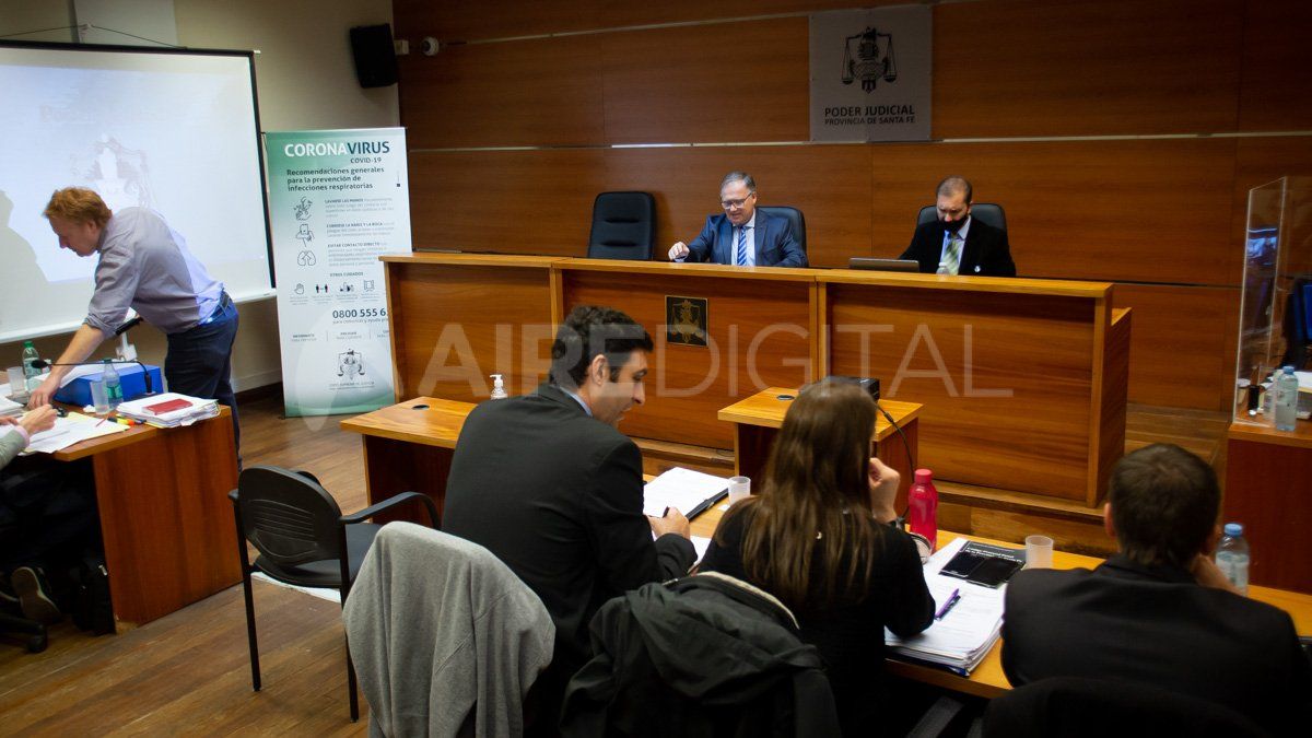 Sala 1. Uno de los jueces, Héctor Candioti, presenció el juicio de manera remota.