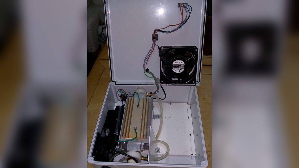 Generador de ozono utilizado en las pruebas.