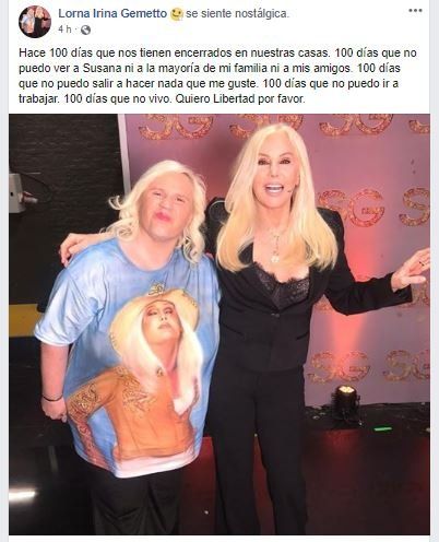 La fan de Susana se cansó de la cuarentena por el coronavirus.