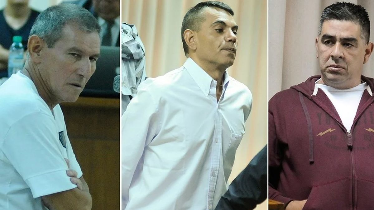 Los condenados por el asesinato de Candela Sol Rodriguez: Hugo Bermúdez, Leonardo Jara y Fabián Gomez.