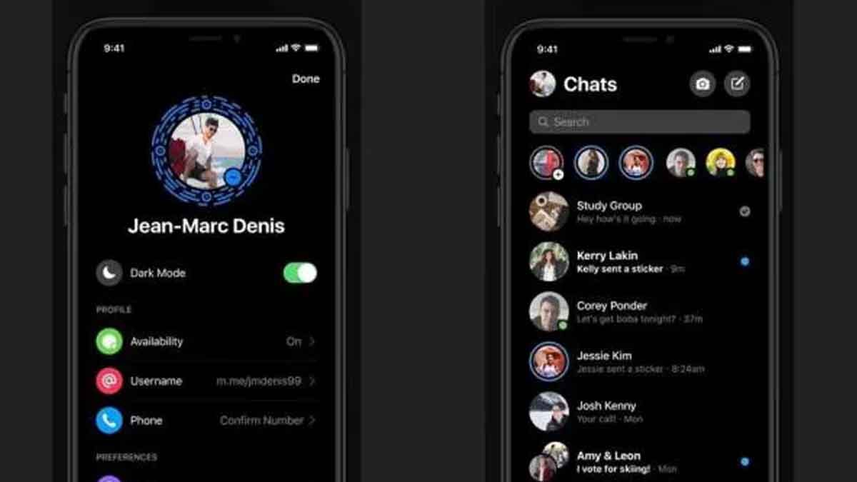 Modo oscuro de Facebook