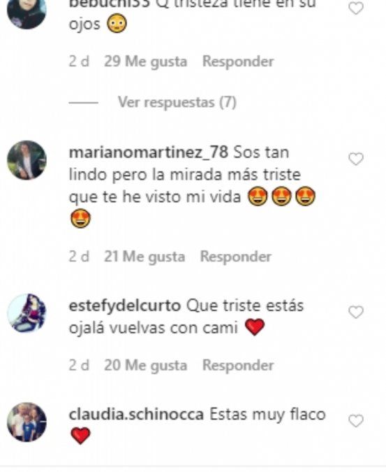 Captura de los comentarios de instagram
