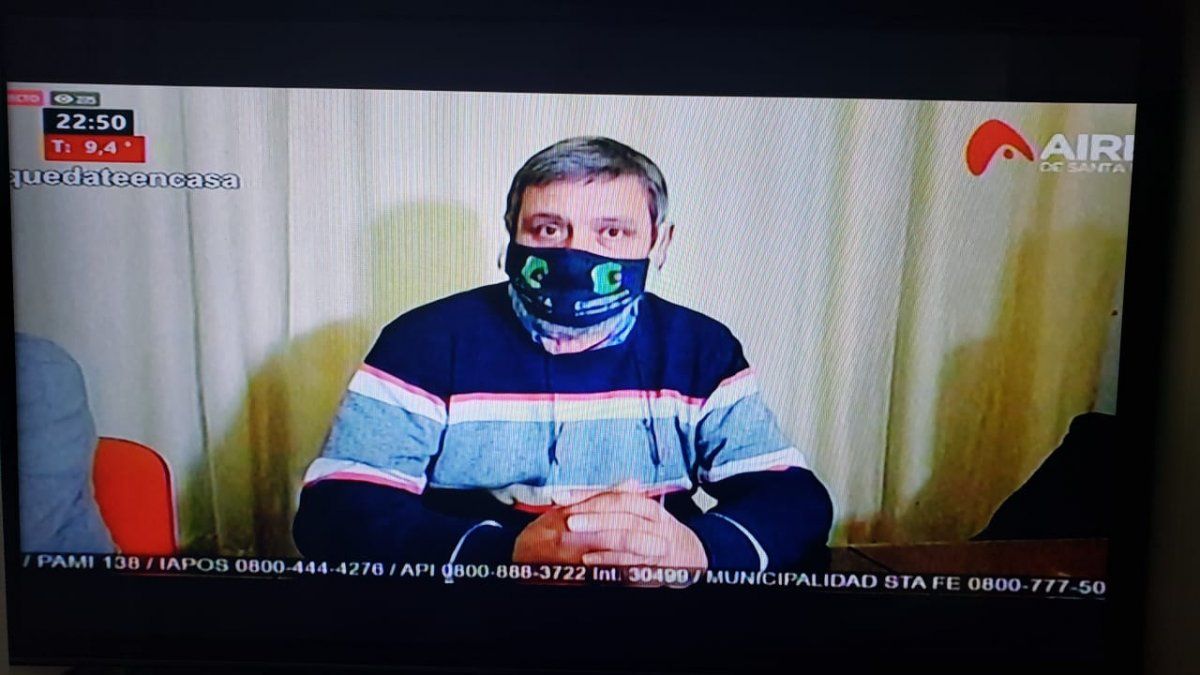 La conferencia de prensa en Coronda transmitida por Aire de Santa Fe.