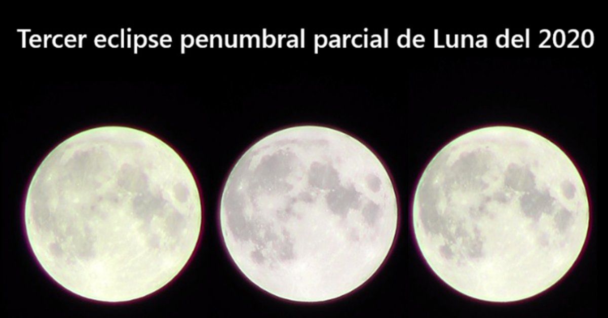 Durante el eclipse penumbral de luna no hubo casi ning&uacute;n cambio perceptible de tonalidad (apenas 9% seg&uacute;n la <a href=