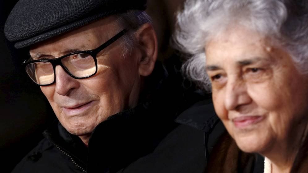 Morricone junto a Maria Travia, la que ha sido su mujer durante 60 años