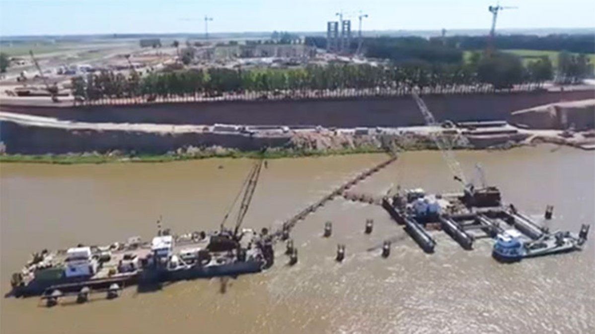 El puerto modelo que la ACA está construyendo en Timbúes, sobre el Paraná.
