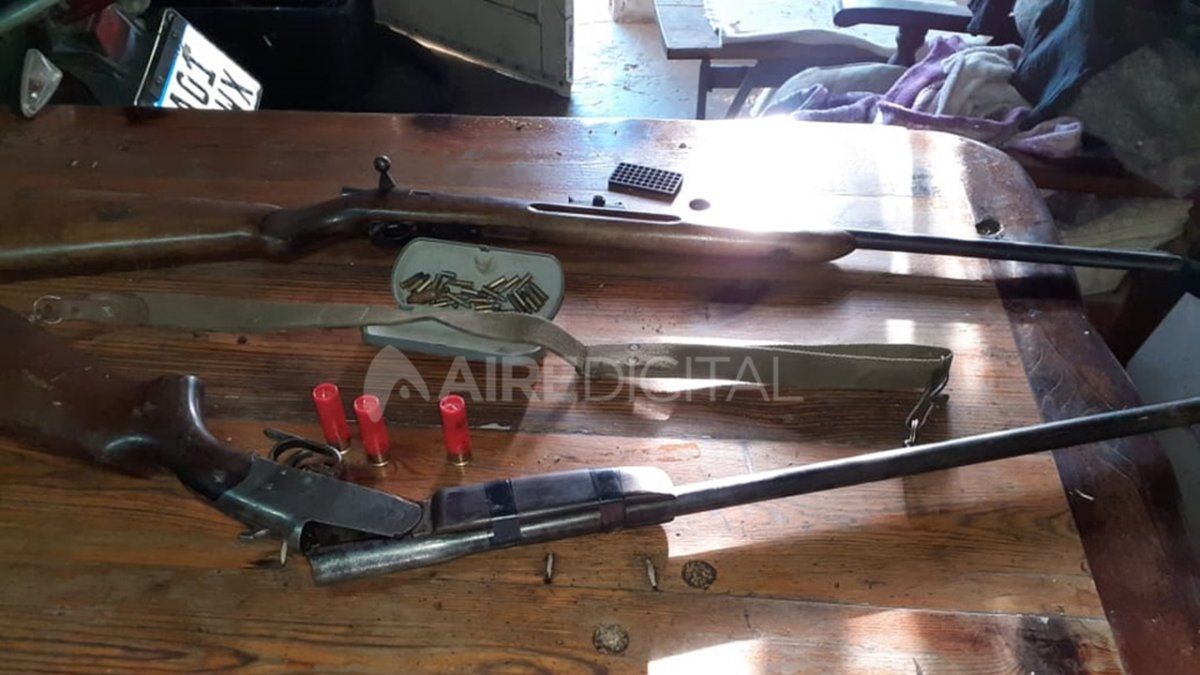 Las armas de fuego secuestradas en los allanamientos