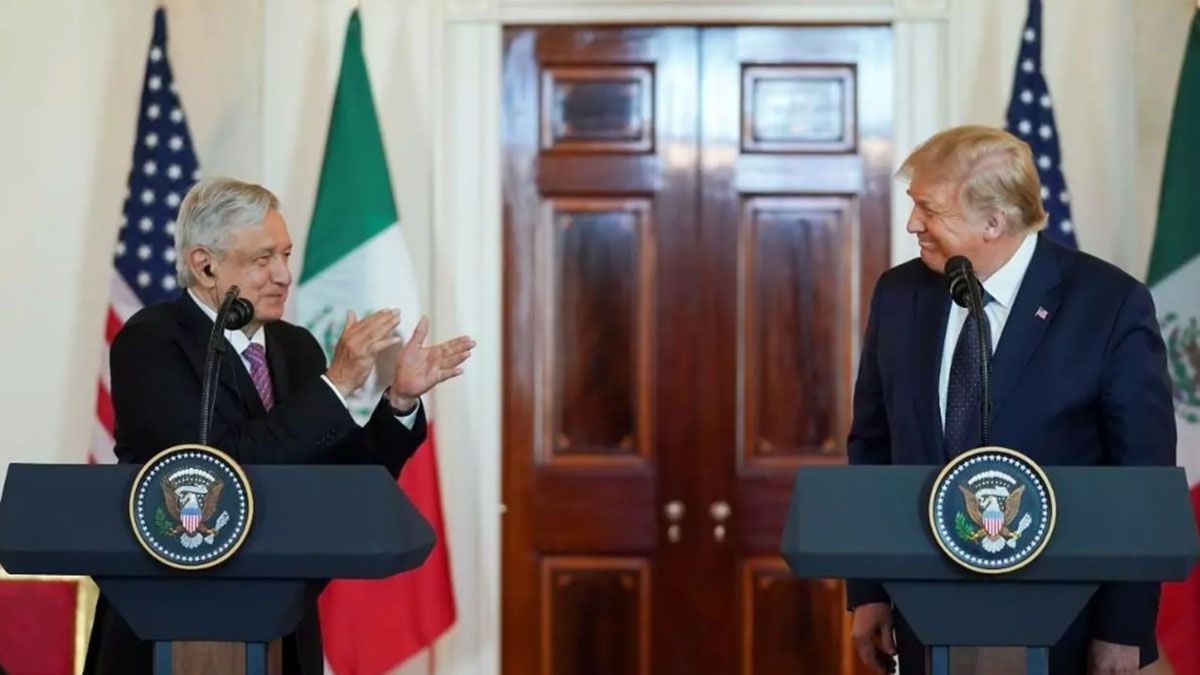 El primer encuentro entre el presidente de México, Andrés Manuel López Obrador y el mandatario estadounidense Donald Trump.