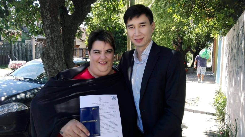 Natalia García se casó con un joven ruso.