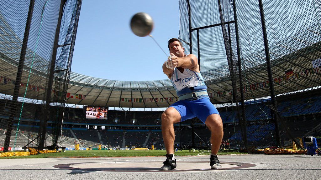 Juan Ignacio Cerra en el estadio Olímpico durante el Mundial de Atletismo de Berlín, en agosto de 2009.
