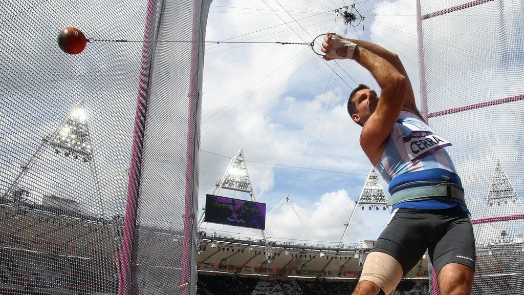 Juan Ignacio cerra en el estadio olímpico durante los Juegos Olímpicos de Londres, en 2012.