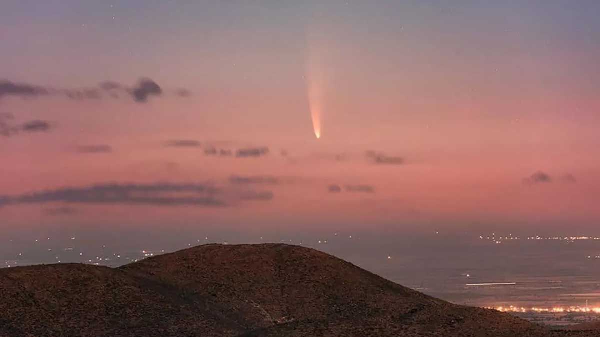 El cometa Neowise en Zacatecas, México.