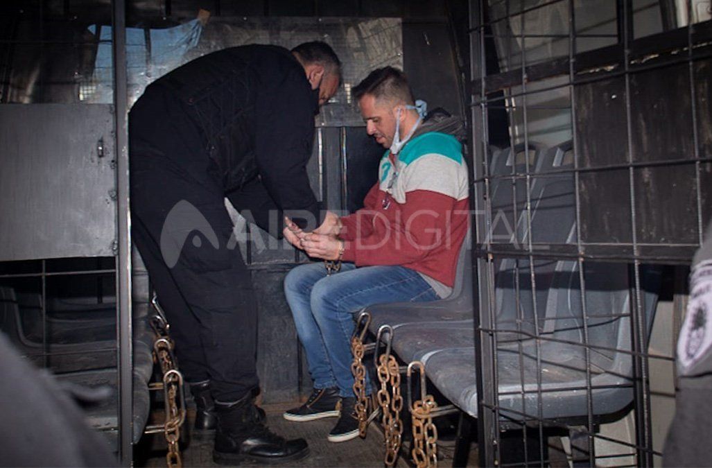 Wabeke, en el furgón de traslados tras tras ser indagado en el juzgado