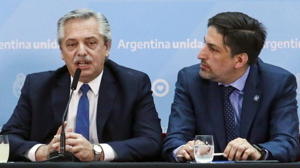 El presidente Alberto Fernández y el ministro de Educación de la Nación, Nicolás Trotta.