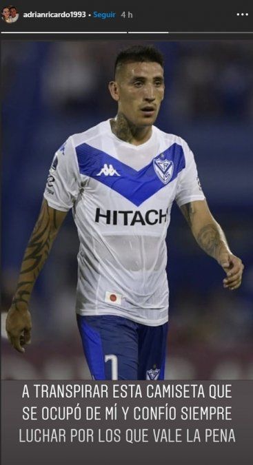 La publicación que subió Ricardo Centurión en historias de Instagram.