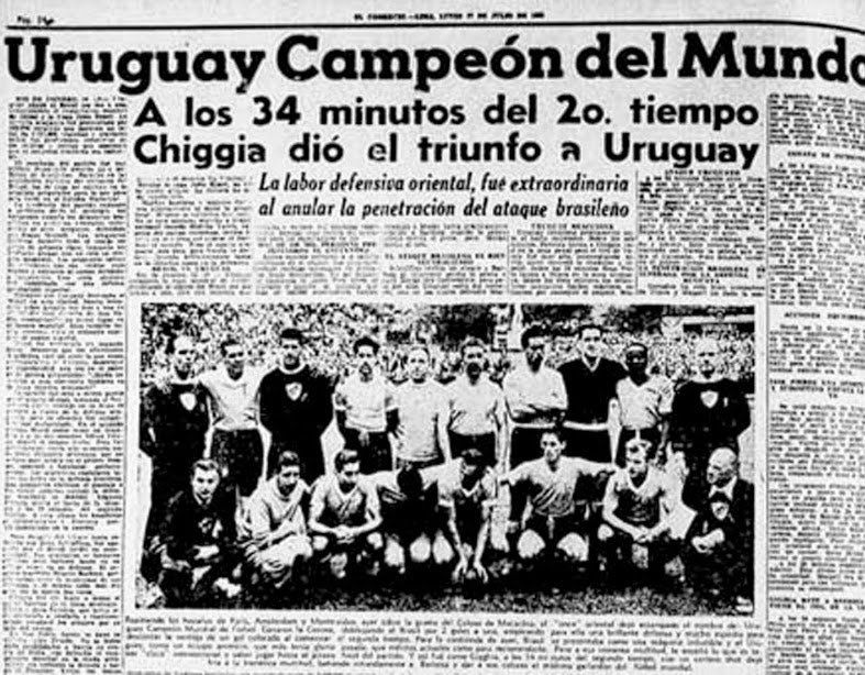 Una de las tapas de los diarios de Uruguay, reflejando la hazaña charrúa.