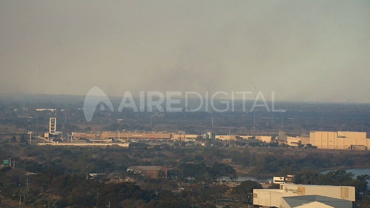 Vista de una de las cámaras de Aire de Santa Fe hacia el centro comercial de ruta 168.