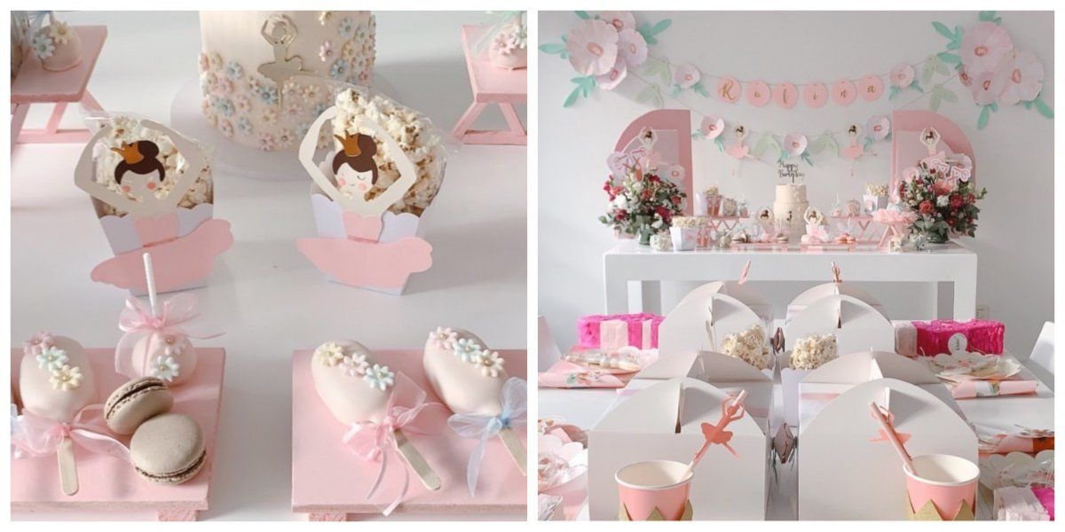 El mágico cumpleaños de Rufina Cabré: temática bailarina, pochoclos y mucho dulce.